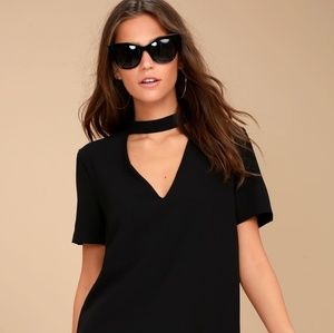 Lulu's Black "Your One & Only Cutout Shift Dress"